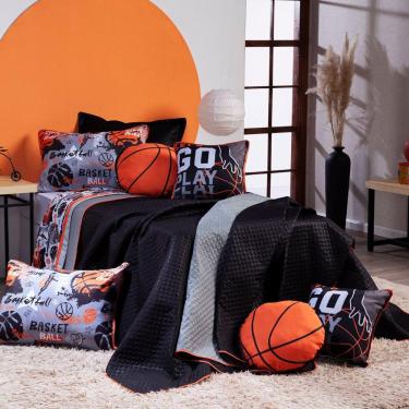 Imagem de Kit Cobre Leito Basquete Dupla Face C/ Almofadas 5Pçs