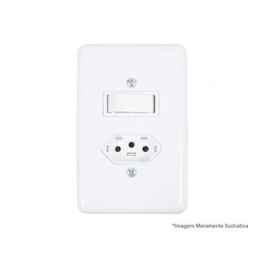 Imagem de Interruptor Ilumi Stylus Tecla 1 Simp+Tom 2P+T C/Pl 10A 250V