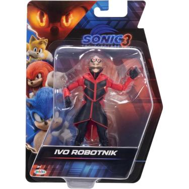 Imagem de Boneco Ivo Robotnik 15 cm Articulado Filme Sonic 3 Sunny