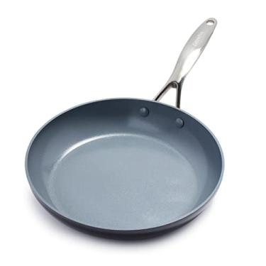 Imagem de GreenPan Frigideira Valencia Pro rígida anodizada saudável cerâmica antiaderente 28 cm, livre de PFAS, indução, lavável na lava-louças, seguro para forno, cinza