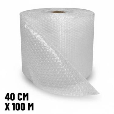Imagem de Plástico Bolha 40 Cm X 100 Metros - 25 micras proteção Embalagem - TIG