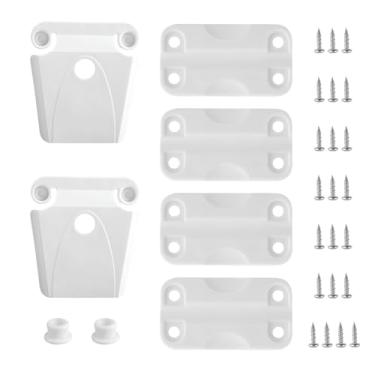 Imagem de FUREHON Kit de reparo de refrigerador multifuncional para Igloo - conserte dobradiças e travas quebradas, conjunto completo de substituição com 4 dobradiças, 2 travas, 2 postes de suporte e 22