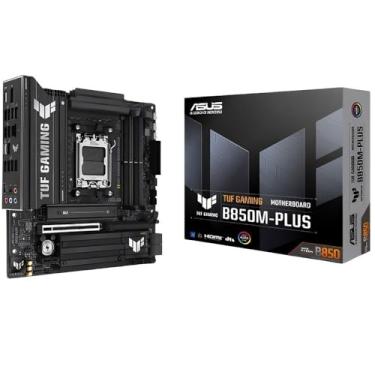 Imagem de ASUS TUF Gaming B850M-PLUS, Placa Mãe Micro ATX, Socket AM5, DDR5, Compatível com AMD Ryzen 7000/8000/9000, PCIe 5.0, 4 Slots de Memória