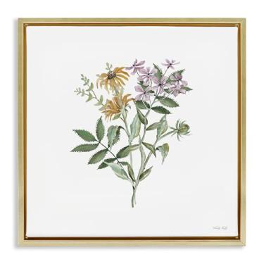Imagem de Stupell Industries Blooming Botanical Mix Black Framed Floater Canvas Wall Art, design por Cindy Jacobs, 25 x 25
