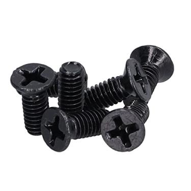 Imagem de 50pcs M4 A2-70 Black Zinccar para Parafuso Com Revestimento Galvanizado Preto à Prova, Fácil de Transportar, Chave de Fenda PZ2, Ideal para Reparo e Peça de Conexão (M4*10)