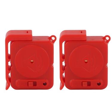 Imagem de Alarme Antirroubo para Maçaneta de Porta, 2 Peças, Alarme Antirroubo, Vibração, Acionado, Alarme Portátil para Janela de Porta, para Viagem, Carro, Hotel (Vermelho)