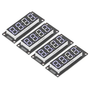 Imagem de 4 Dígitos Digital LED Display Tube Clock Módulo 0.56in, Estrutura Estável, Módulo de Conexão Easy TM1637 para (Blue MRA041C)