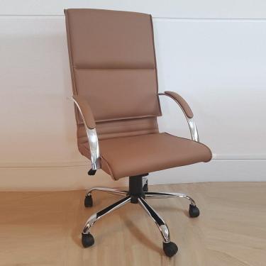 Imagem de Cadeira Escritório Presidente Giratória Caramelo Reclínio