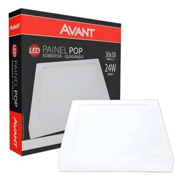 Imagem de Plafon Led Quadrado Sobrepor 24w Pop - Avant, BRANCO NEUTRO 4000K