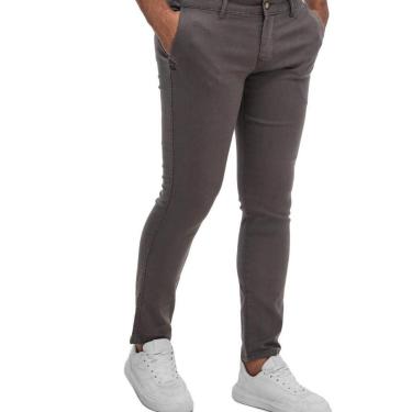Imagem de Calça Sarja Slim Masculina Essencial Ogochi 002510019 Chumbo-Masculino