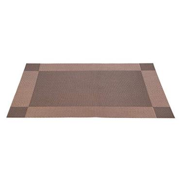 Imagem de ZJchao Jogos Americanos Resistentes Ao Calor, 4 Peças de 30 × 45 Cm Elegantes Tapetes de Mesa Retangulares Em PVC para Mesa de Jantar Jogos Americanos para Tigela e Almofadas de Prato para Decoração