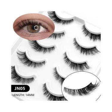 Imagem de Cílios Postiços De Olho De Gato Natural Em Mink Sintético, Macios E Le