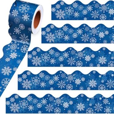 Imagem de Fuutreo Bordas de boletim de floco de neve de inverno de 10 metros, decoração de festa de boletin, escritório, acabamento recortado, para decoração de festa de casamento nacional