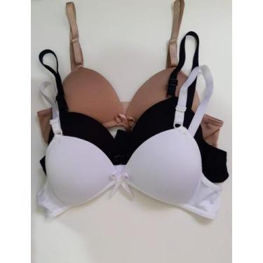 Imagem de Kit Com 3 Sutiã Com Bojo Menina Moça Infanto / Juvenil - Dani Lingerie