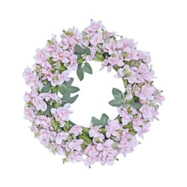 Imagem de rockible de grinaldas artificiais grinalda da porta interna, casa, jardim de escritório Janela da porta da frente do lado de fora do ornamento decorativo, Rosa