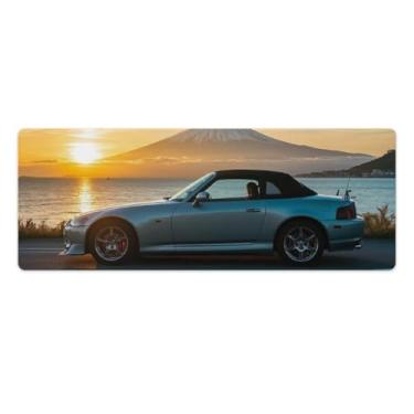 Imagem de HouLaiZhe JDM S2000 Mount Fuji Sunrise Cool Gaming Mouse Pads JDM Car Desk Pads Grandes Mousepads para Teclado Desktop Tapete de Computador 30 x 80 cm