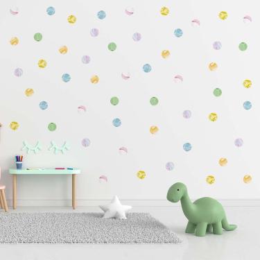 Imagem de Adesivo De Parede Bolinhas De Gude Mármore