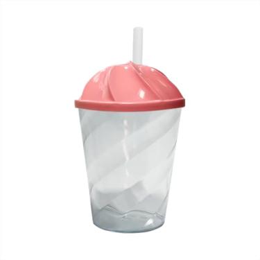 Imagem de Kit 20 Copos Twister Chantily C/Tampa E Canudo 300ml Lembrancinha Festa Colorido (Rosa Bebê)