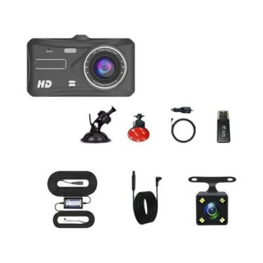 Imagem de Câmera Veicular 1080P Full HD Com Visão Noturna, Câmera Frontal E Tras