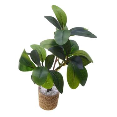 Imagem de YIJU Planta em miniatura para casa de bonecas, escala 1/6, mini planta em vaso, modelo artificial, pequena folhagem falsa, decoração de micro paisagem,