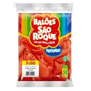 Imagem de Kit Balões São Roque 5 C/50 Unidades Para Festas E Decorações