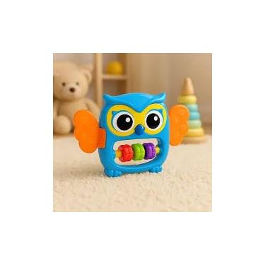 Imagem de Brinquedo Corujinha Esconde-Esconde para Bebês Estimula Coordenação Curiosidade e Habilidades Motoras Cores Vibrantes Som Divertido