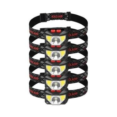 Imagem de Lanterna De Cabeça LED COB De Alta Potência Recarregável Tipo-C IPX6 À