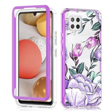 Imagem de Capa de telefone compatível com Galaxy A35-5G: Capa para Samsung A35 5G, linda flor feminina, floral, camada dupla, corpo inteiro, resistente, à prova de choque, A 35 5G, capa para mulheres e meninas