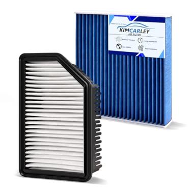 Imagem de 1 kit de acessórios para cabine e 1 kit de filtro de ar do motor para Kia Soul 2014 2015 2016 2017 2018 2019 L4 1.6L 2.0L substituição de filtro de ar de cabine de motor automotivo de carbono ativado