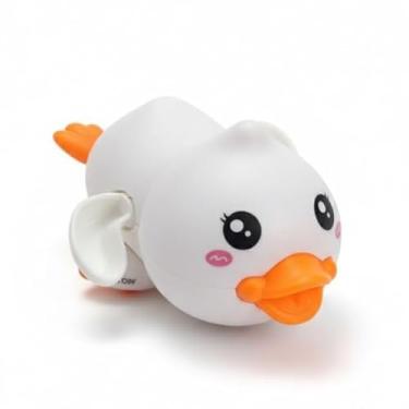 Imagem de Kit Brinquedo de Banho Patinho a Corda | Nada Sozinho na Água, Infantil e Bebê, Banheiro e Piscina (1 Patinho Branco)
