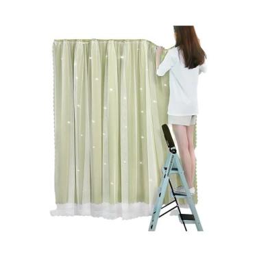 Imagem de Cortinas Blackout Com Padrão De Estrelas Para Quarto Infantil E Sala D