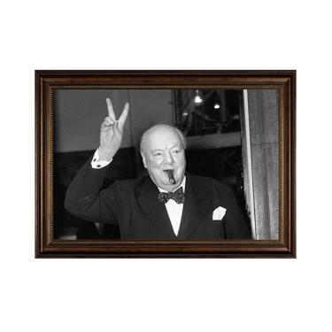 Imagem de Pôster com pintura de parede Winston Churchill Anime 30x40cm