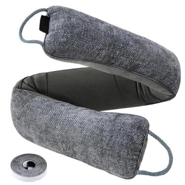 Imagem de Bloqueador de Corrente Ar para Porta Preenchido com Algodão Pesado Ruído Sob a Fita Proteção Antivento Alta Resistência Isolamento Economia Energia em