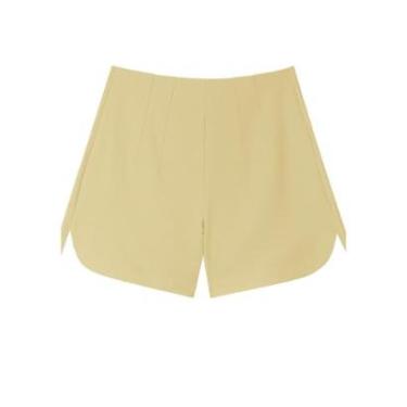 Imagem de Shorts De Cintura Alta Em Alfaiataria Com Aberturas Laterais-Feminino