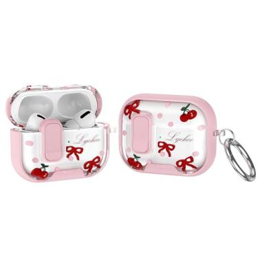 Imagem de Capa moderna compatível com AirPods 4 2024, capa à prova de choque para AirPods 4ª geração com suporte de telefone 2 em 1, trava de segurança, chaveiro de carregamento sem fio, lindo presente pintado