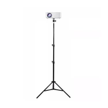 Imagem de KHUTRW3D Suporte para projetor, tripé de chão, suporte para projetor doméstico, cabeceira, mesa de cabeceira, sem furos, 6 mm, triângulo telescópico, suporte para projetor (médio)