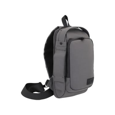 Imagem de FireBar Labs Bolsa transversal executiva à prova de cheiro: fechadura oculta, carregamento rápido USB-C, bolsa tiracolo de couro vegano (17,8 cm x 10,2 cm x 32 cm), Cinza carvão, 7.0 X 4.0 X 12.6