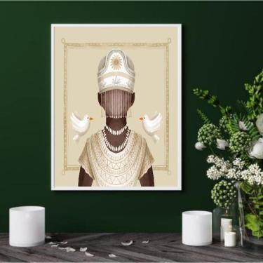 Imagem de Quadro Orixá Oxalá - Candomblé - 60X48Cm