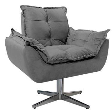 Imagem de Poltrona Opala Base Giratória de Metal Sintético - Amarena Móveis, Cin