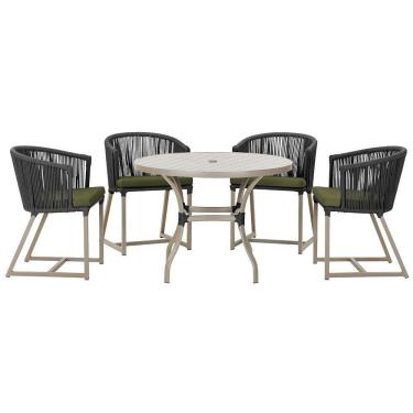 Imagem de Mesa Com 4 Cadeiras E Noronha Estofado 13 Trama Original Preto