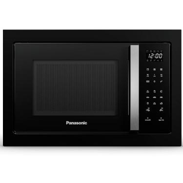 Imagem de Micro-ondas de Embutir Panasonic com 30 Litros de Capacidade e Grill Black Glass - NN-GB68QBRUK