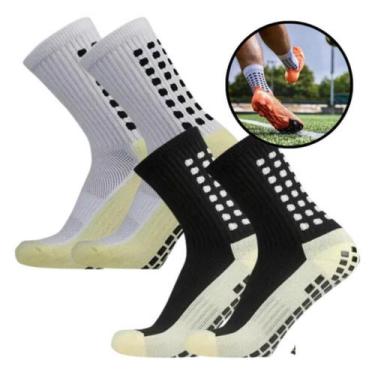 Imagem de Kit 2 Meias Antiderrapante Futebol Grip Estabilidade Treino Tamanho Ún