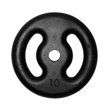 Imagem de Anilha Fitness Ferro Pintada Academia Musculação Treino 10Kg - Fundgar