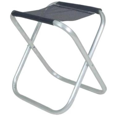 Imagem de Banqueta em Alumínio Dobrável até 90kg Preta BEL, Preto