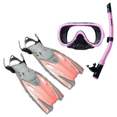 Imagem de Kit Infantil Praia Nadadeira Pé De Pato Máscara E Snorkel Fun Dive -, 