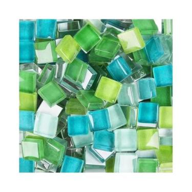 Imagem de Pastilhas De Mosaico De Vidro Quadradas Coloridas De 1cm, 100g, Materi