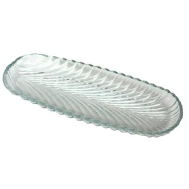 Imagem de Kit Petisco Folha Santa 2 Peças Vidro PL1256GCL - Bono