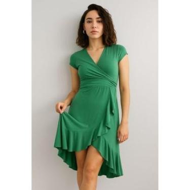 Imagem de Vestido Babado D Bell Outlet Fashion Midi Verde-Feminino