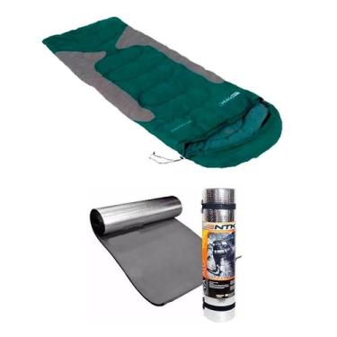 Imagem de Saco de Dormir Freedom -1,5C A -3,5C Verde e Cinza + Isolante Térmico 