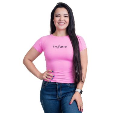 Imagem de CAMISETA FEMININA RASH GUARD UV50+ M. CURTA - RGF001 - ROSA CHICLETE-Feminino